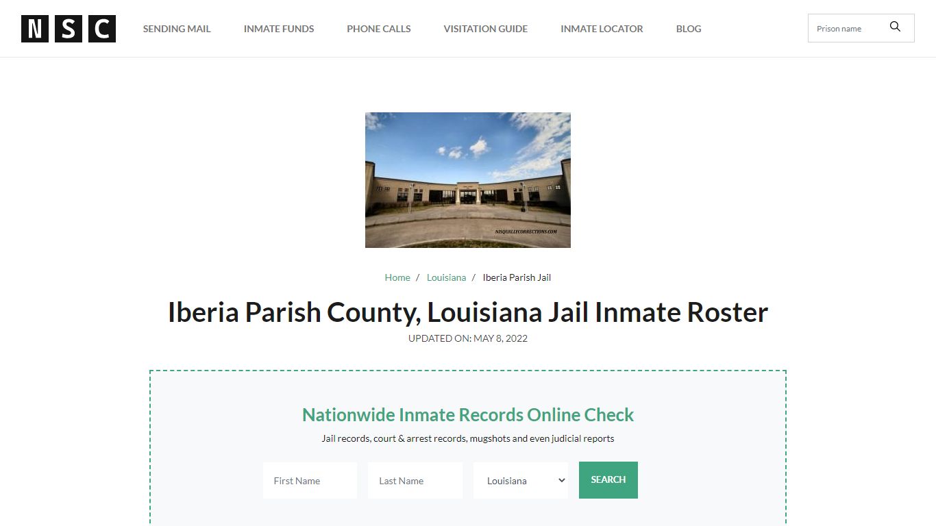 Iberia Parish County, Louisiana Jail Inmate List